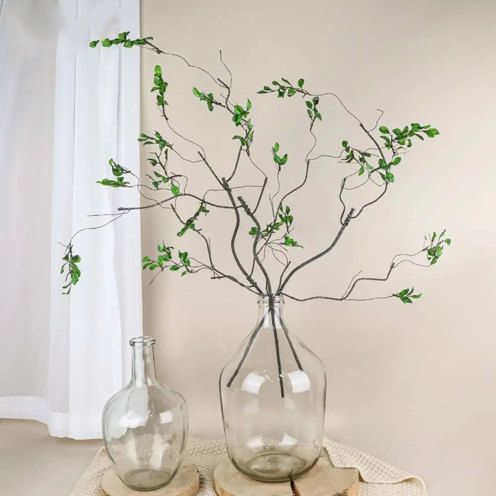 Plastic Artificial Spring Leaves Branches Realistic Non-Fading Simulated Autumn Leaves Handmade Elegant Fake Plants Scene Layout