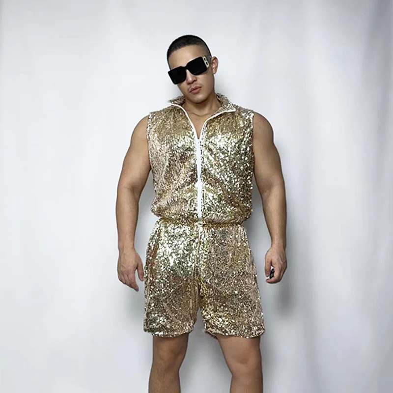بدلة قفز 2025 payet Berilau، kostum penari Gogo Bar Club Malam Dj Ds pakaian penukka pesta Festival pakaian dansa pria yj046