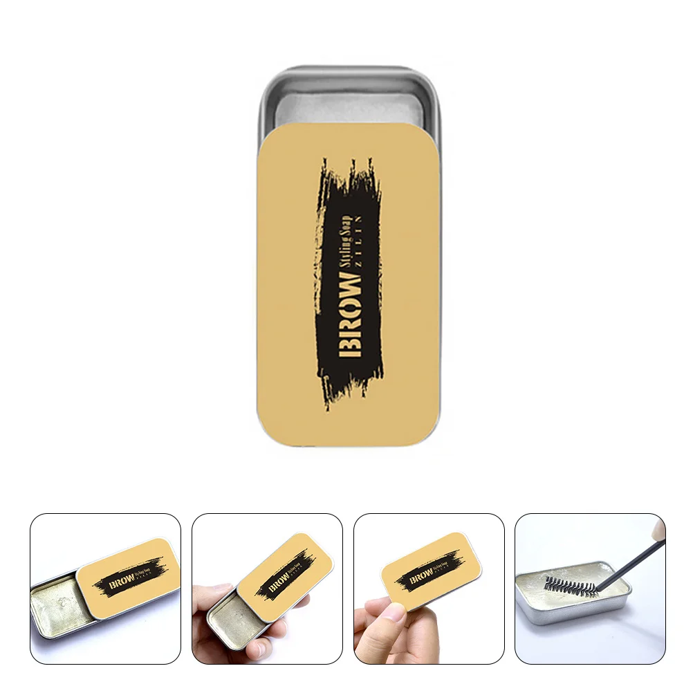 3 set Kit per lo styling delle sopracciglia Texture naturale Pennello angolato per crema Pomata Gel Strumento per modellare le sopracciglia Impermeabile Facile da definir