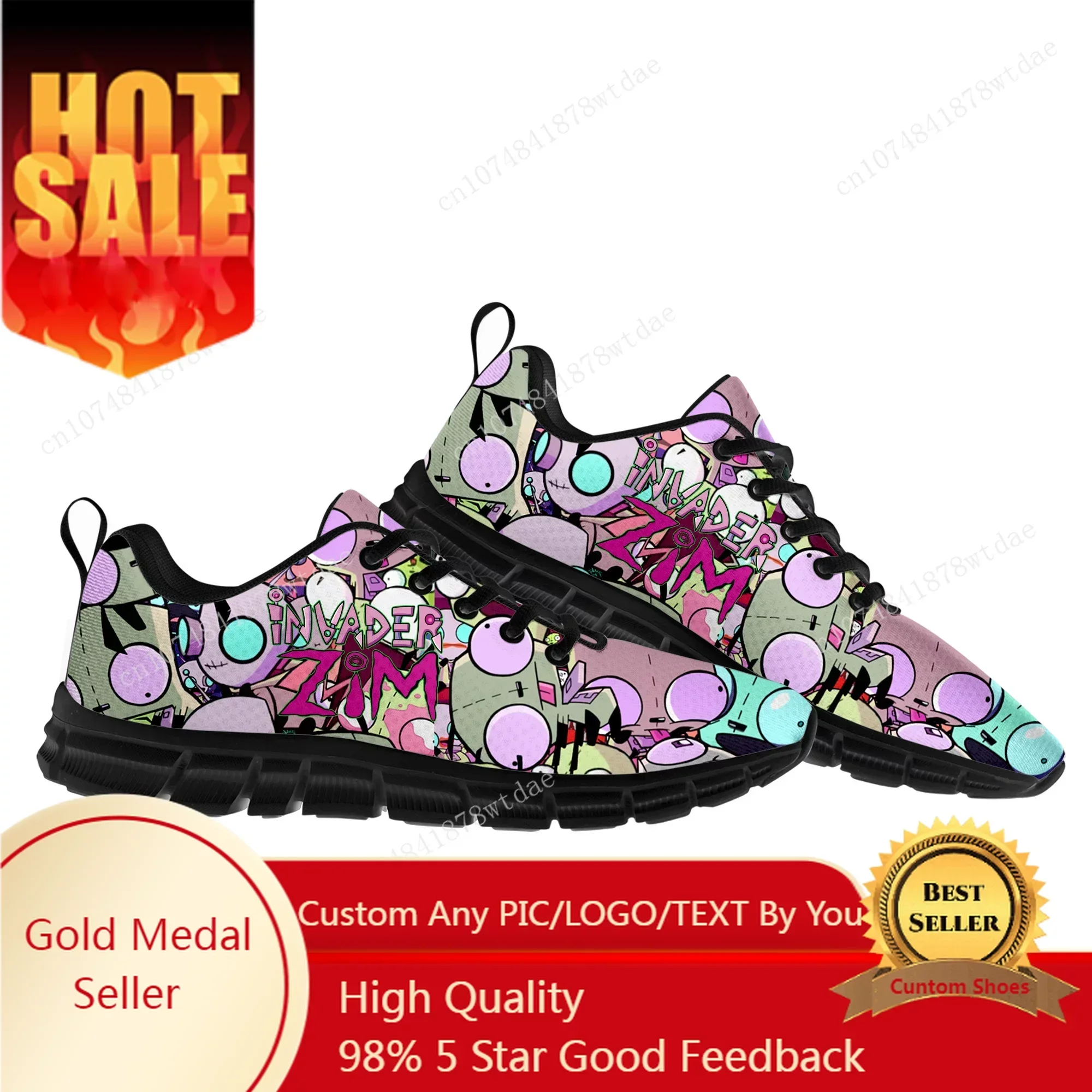 

Zim Sports Shoes Mens Womens Teenager Kids Children Sneakers Invader High Quality Anime Cartoon Manga Comics Sneaker Custom Shoe