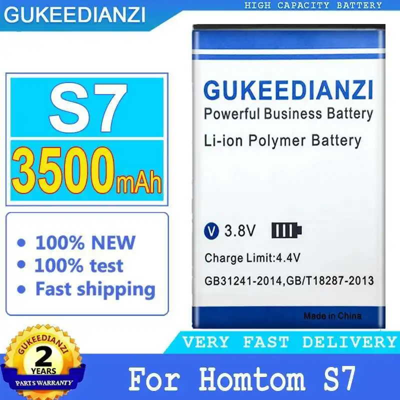 

3500Mah Long Lasting Stable Mobile Phone Battery For Homtom S7