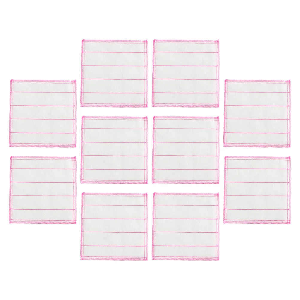 

10 Pcs Cotton Cleaning Cloth Kitchen Dish Washing Towels Scrubbing Reusable Dish Non Slip Edge Design Muslin Burp