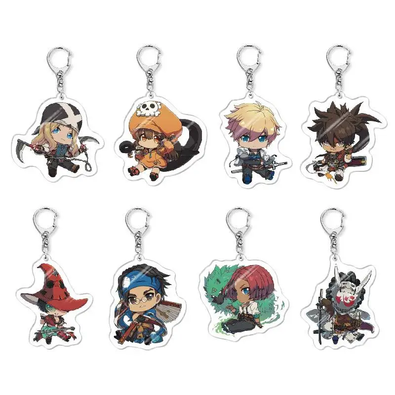 Game Guilty Gear Keychain Cosplay Figure Pendant Car Key Chain Bag Hanging Jewelry Accessories For Women Men Valentine Day Gifts