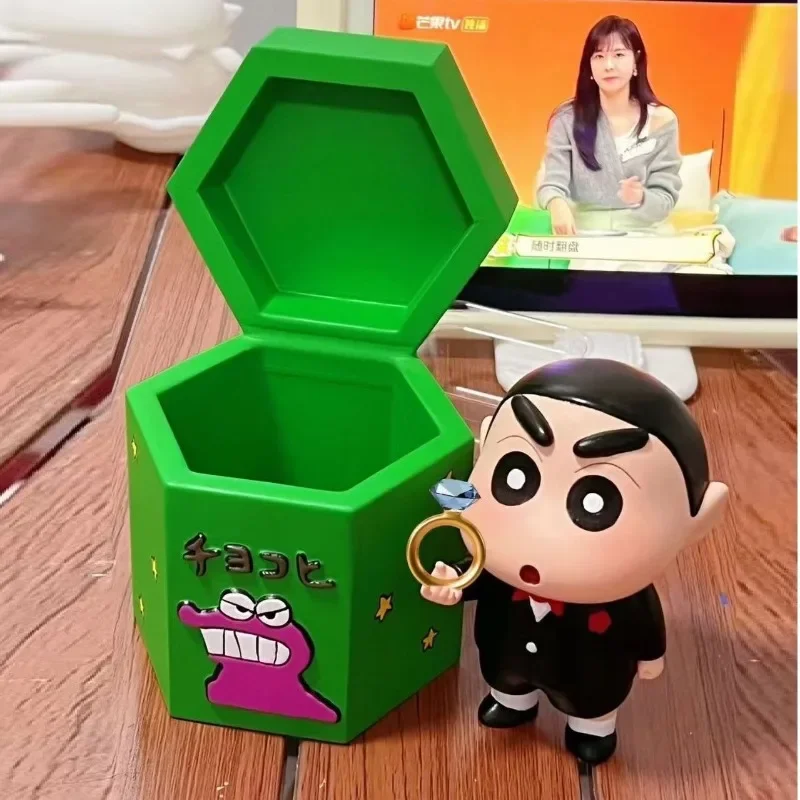 Creative Crayon Shin chan Proposal Shin chan Handmade Doll Proposal Artifact Ring Box Storage Valentine's Day Gift Ornament