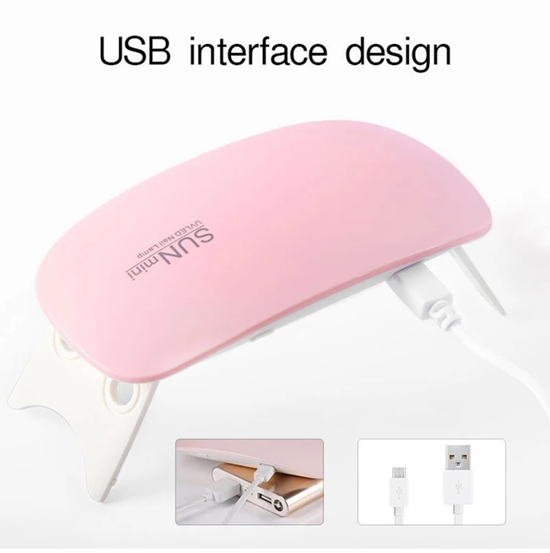 Mini Nail Drying Lamp Led Desk Drying Nail Light Tool Machine Portable Usb 6W UV Manicure Lamp Nail USB Home Use Nail Lamp Small