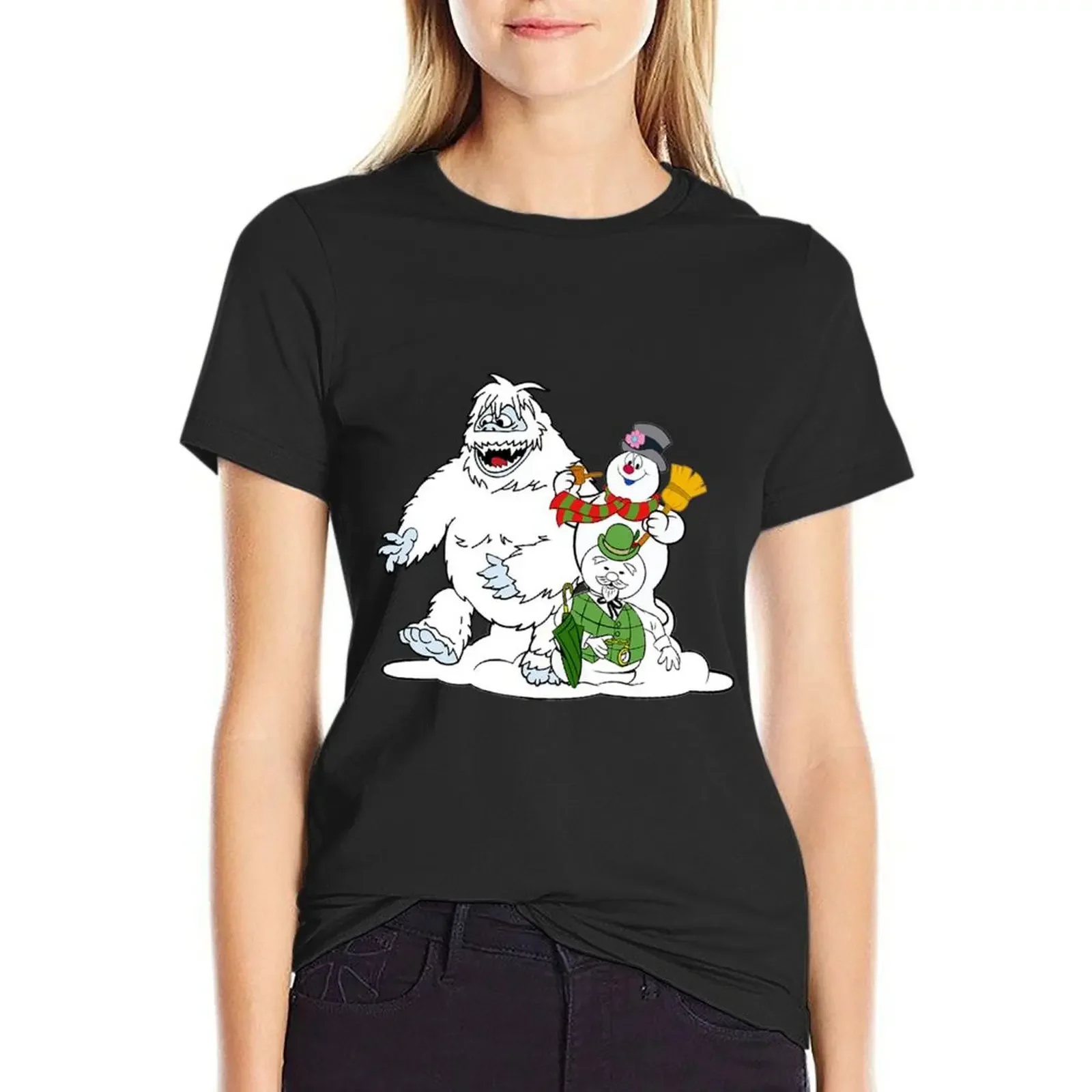 

The Snowmen! T-Shirt new edition korean fashion plain Women clothes