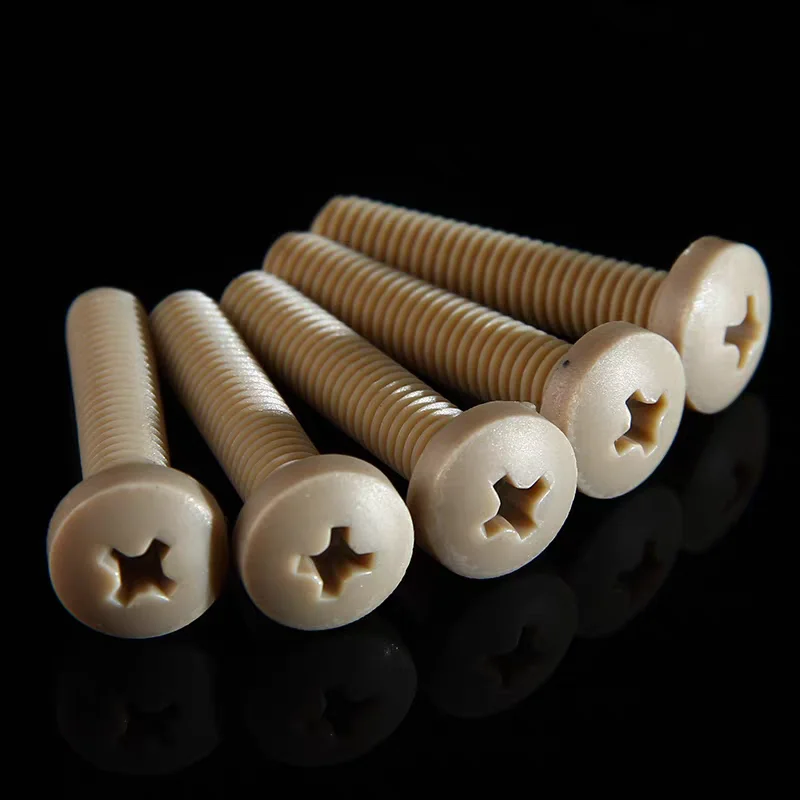 

M1.2 M1.4 M1.6-M8 PEEK Round Head Bolt, Cross Pan Head Screw, High Strength Anti Corrosion Insulation Fastener