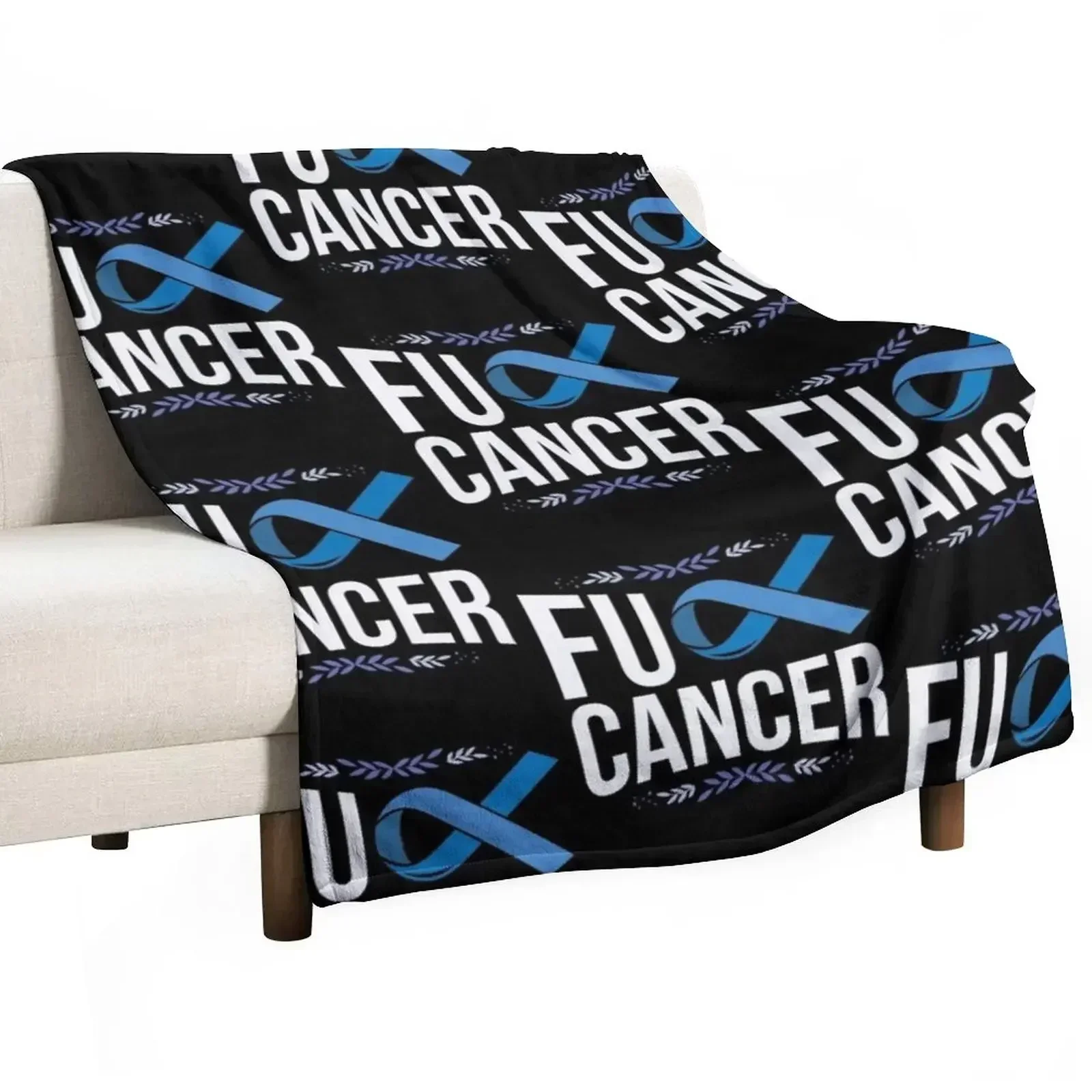 

Colon Cancer Awareness Support Suvivor Dark Blue Throw Blanket Shaggy halloween Summer Beddings Blankets