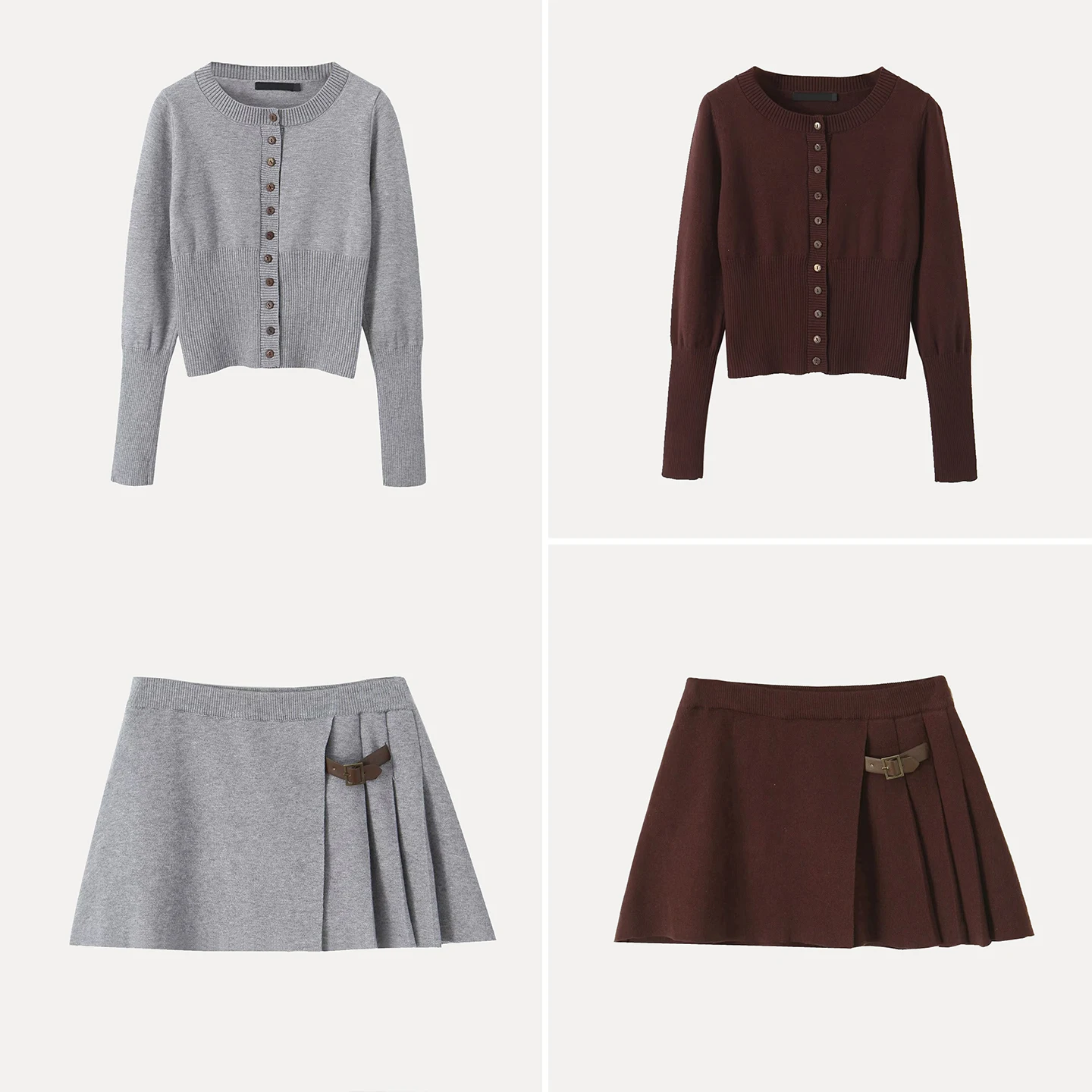 

Милый вязаный открытый кардиган и юбка, комплект из двух предметов для женщин, осень 202, универсальная модная повседневная одежда, всесезонная одежда