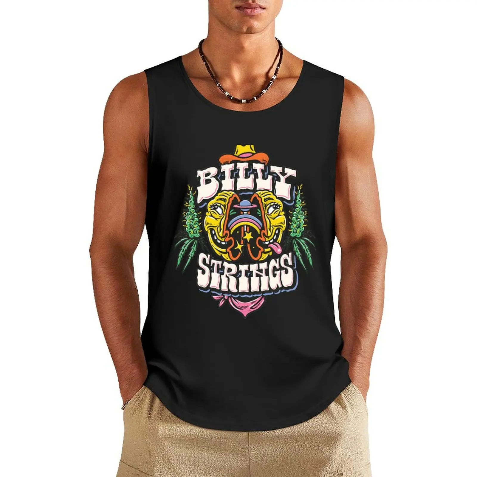 billy strings 2 Tank Top Men's clothing brands anime men clothings sleeveless gym shirts male