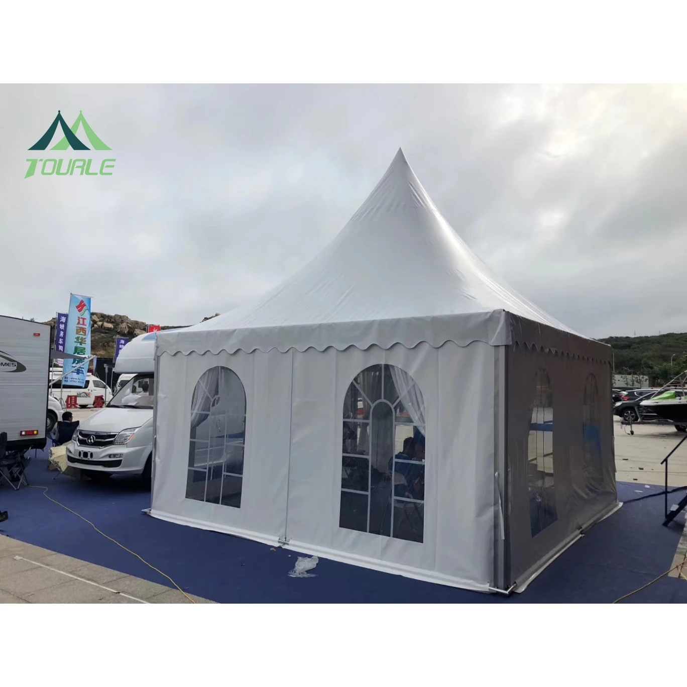 

5 X 5M Aluminum Frame Pagoda Tent Gazebo Booth for Store Exhibition Trade Show Tent