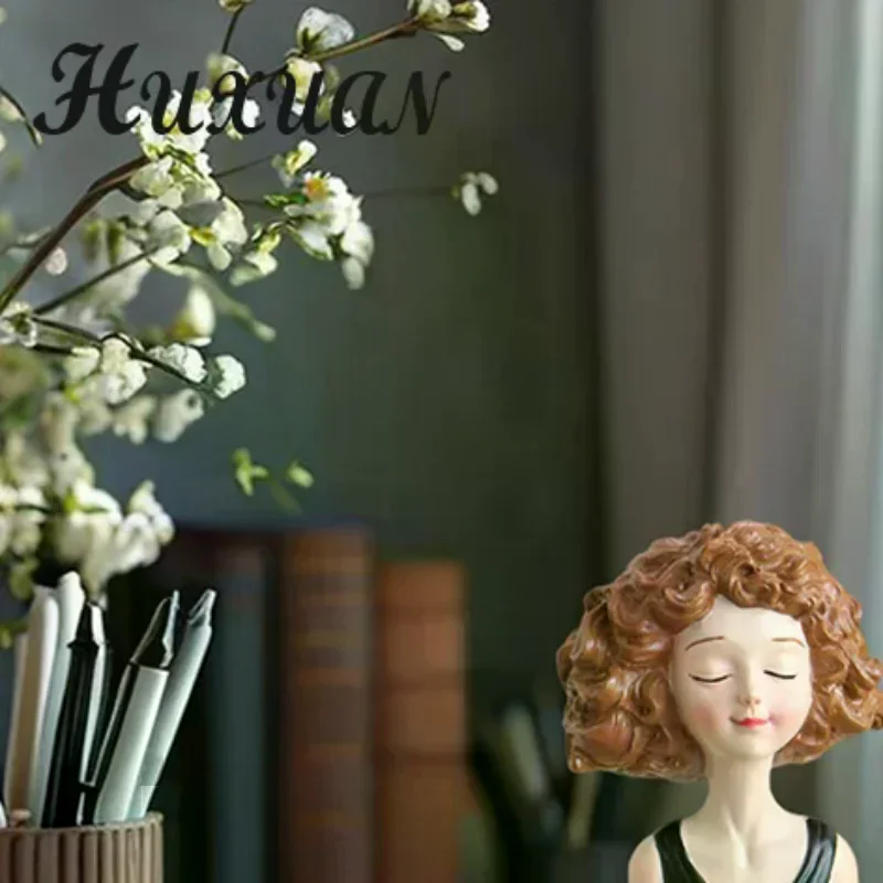 Yoga Girl Figurines Yoga Statue Art Sculpture Figure Resin Home Decoration Desk Ornament, Statuette For Your Desk/Bookshelf