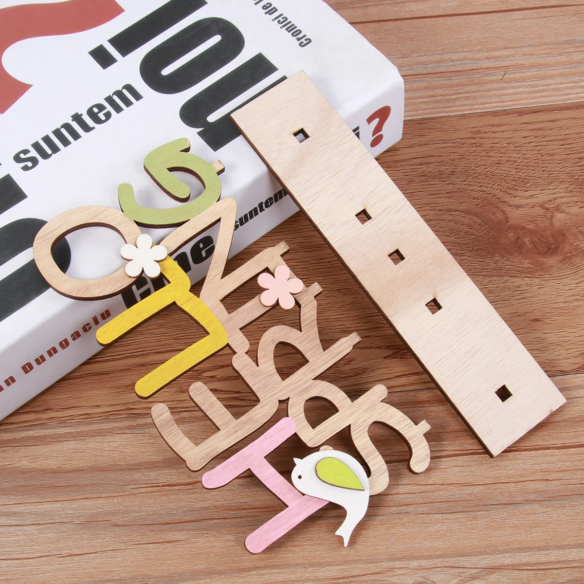 

Easter Decorations Wood Alphabet Board Crafts Premium Material Fine Workmanship Letters Room Kids Room