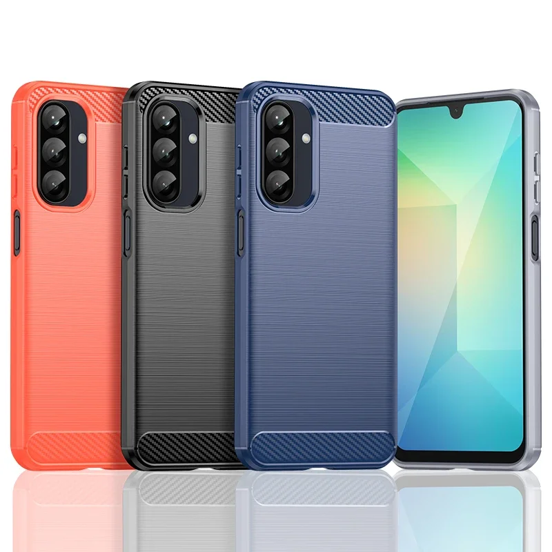 Für Abdeckung Samsung Galaxy A26 A36 A56 A16 A06 Fall Anti-knock Weiche Silikon Carbon Fiber Zurück Fall Für Samsung a26 A16 A06 Fall