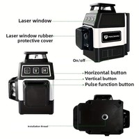 Mini 12-line Laser Level High-precision Strong Light Thin Line Projector Automatic Leveling Floor Placement Instrument