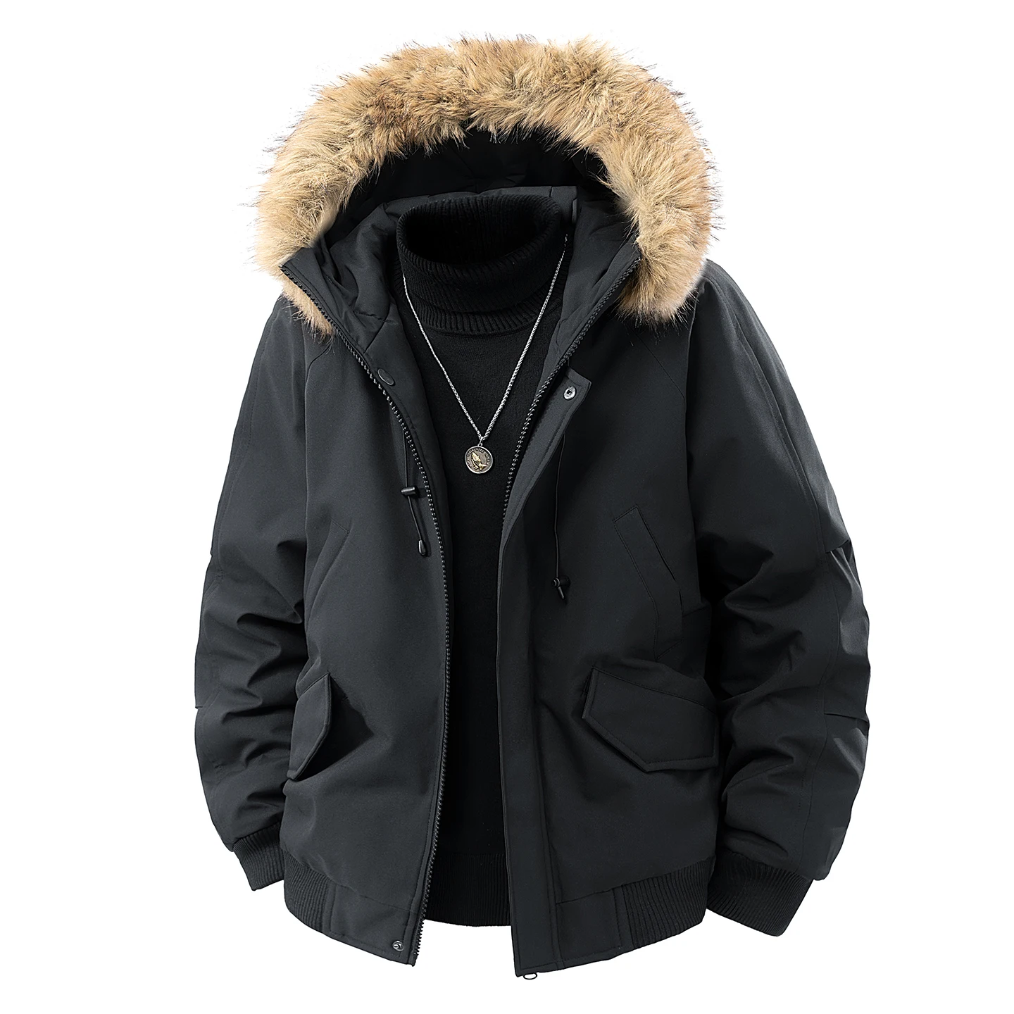 2026 Winter New Style Men's Fashion Casual Men's and Women's Matching Cotton Coat - Thick and Warm Overcoat