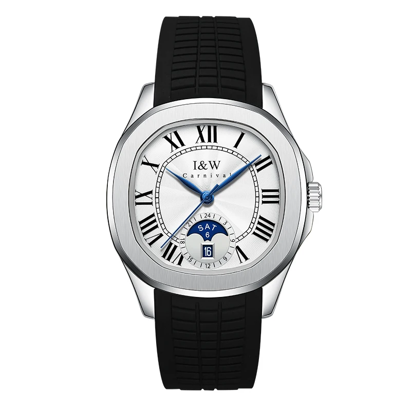 Zwitserland Carnaval Nh36 Automatisch Uurwerk Horloge Voor Heren Waterdicht Luxe Merk Mechanische Herenhorloges Kalender Antiek Gmt