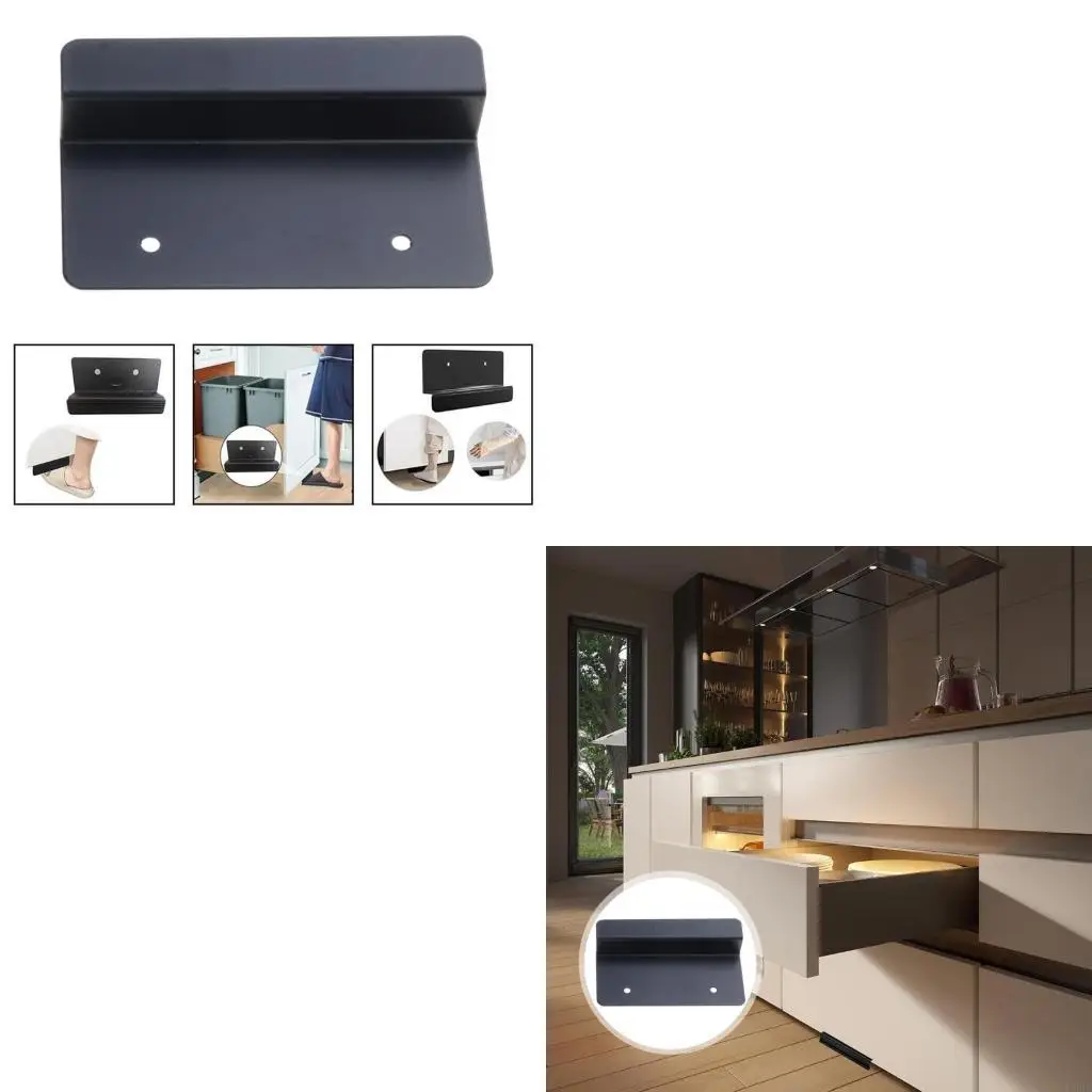 

Модная ножная открывалка для шкафа, мусорное ведро, крепление для ног, металлическая текстура, подходит для бесшовной интеграции