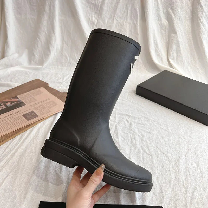 Bottes de chevalier mi-hautes pour femmes, imperméables, antidérapantes, pas au-dessus du genou, à la mode et polyvalentes, 2026