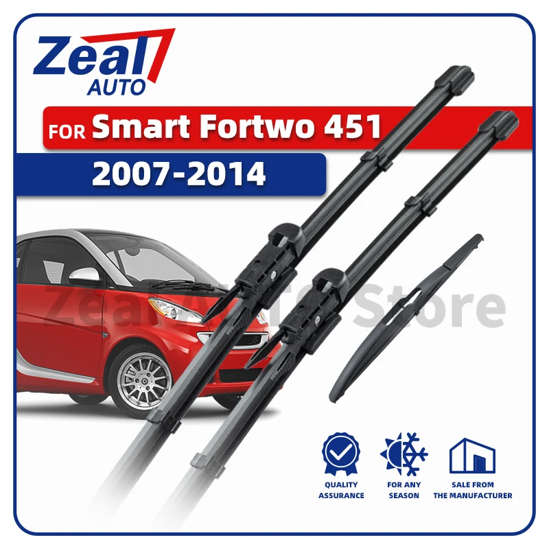 

Передние и задние щетки стеклоочистителя с левым рулем для Smart ForTwo 451 2007-2014 2008 2009 2010 2011 2012 2013, лобовое стекло 23 "21" 10" аксессуары