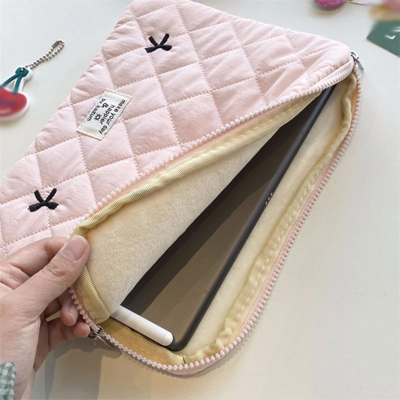 11/13/15 Inch Laptop Storage Bag for Macbook Air 13.3 Pro Xiaomi Lenovo Dell Notebook Ipad Mipad Bow Soft Sleeve Case Tablet Bag