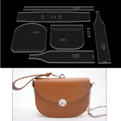 Acrylic Leather Pattern Sewing Pattern for Women, Shoulder Bag, Handbag Template, DIY Hobby Leathercraft, Pattern Stencils, 1Set