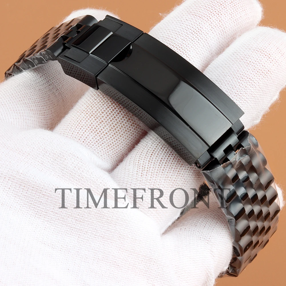 Black NH35 36mm 39mm Watch Case Stainless Steel Jubilee Strap Fit Datejust NH35 NH36 Movement 28.5mm Dial Hand Watch Accessories