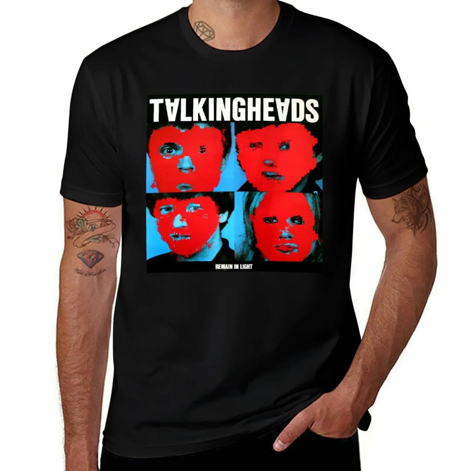 

Футболка Remain in Talking Heads, хлопковая футболка, мужская роскошная футболка, персонализированная футболка