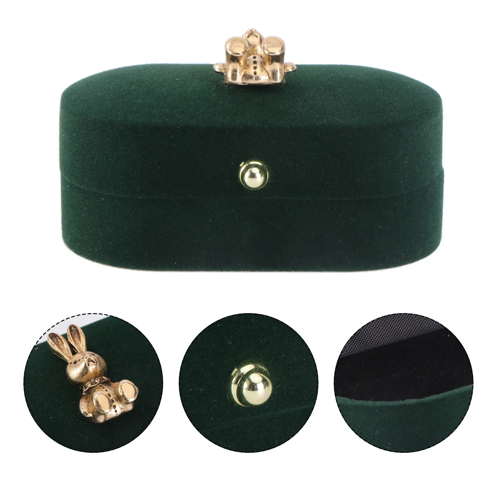 

1 шт. винтажная шкатулка для украшений в ретро-стиле, футляр для хранения колец, идеально подходит для подарка на свадьбу, годовщину, день рождения, прочная, с гладкой отделкой, для демонстрации