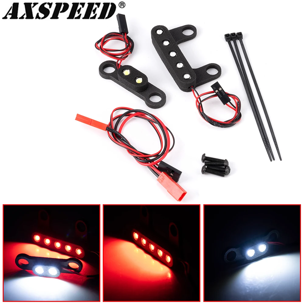 

AXSPEED Front Rear Light Set LED Light Spotlights Headlight Taillight for 1/10 A-RRMA GORGON Upgrade Parts
