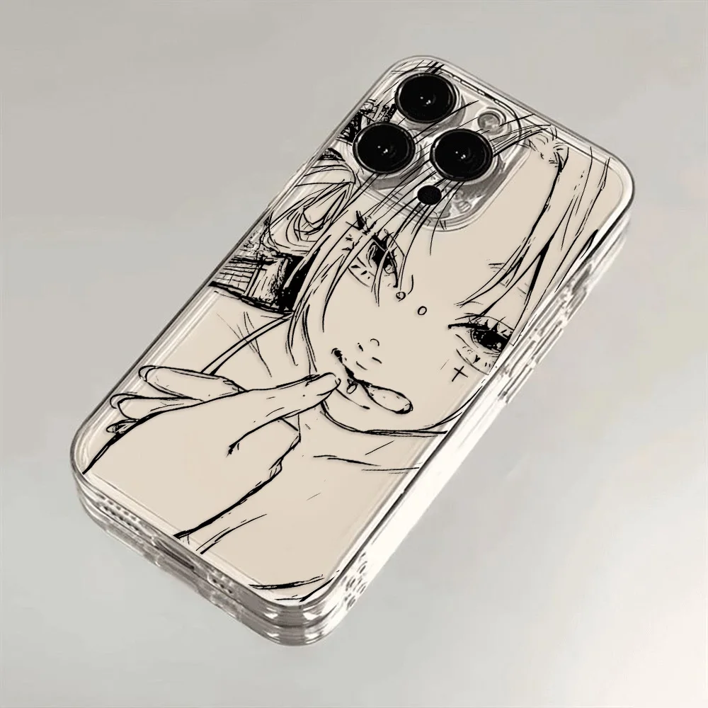 Cool Anime Girl Phone Case For Samsung A16 A06 A55 A35 A25 A15 A05 A54 A34 A24 A14 A04 A13 A53 A33 Clear TPU Back Cover