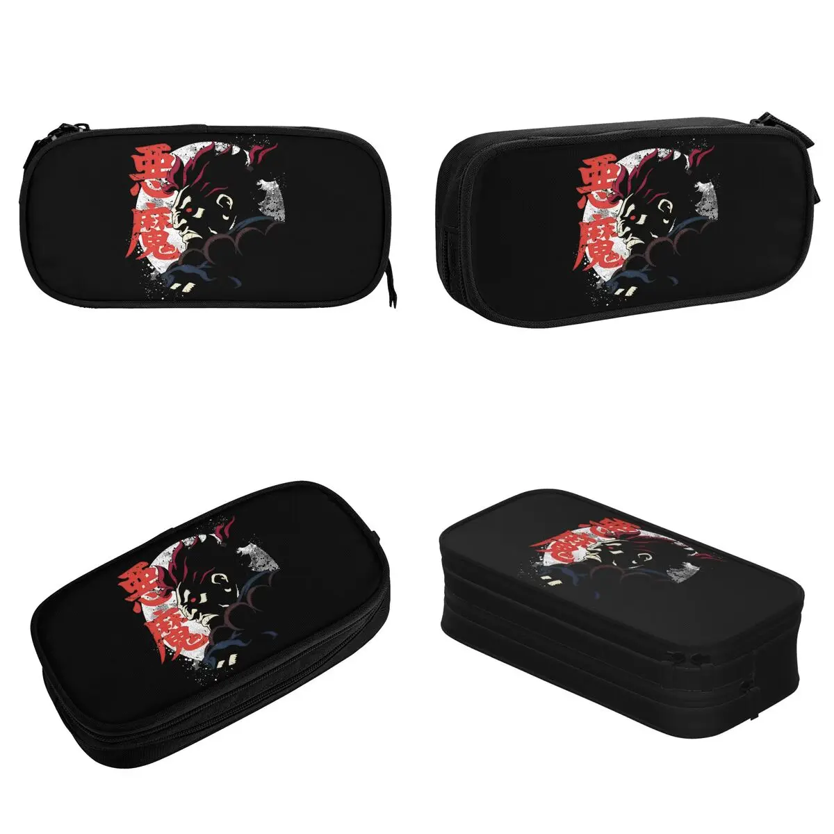 Creative Akuma Pencil Cases Street Fighters Pencilcases Pen for Student Big Capacity Bag Office Gift Stationery