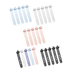 5Pcs Cord Management Wire Reusable Cable Organizer Silicone Cable Ties for School Electrical Cords Earphone Home Phone Charger