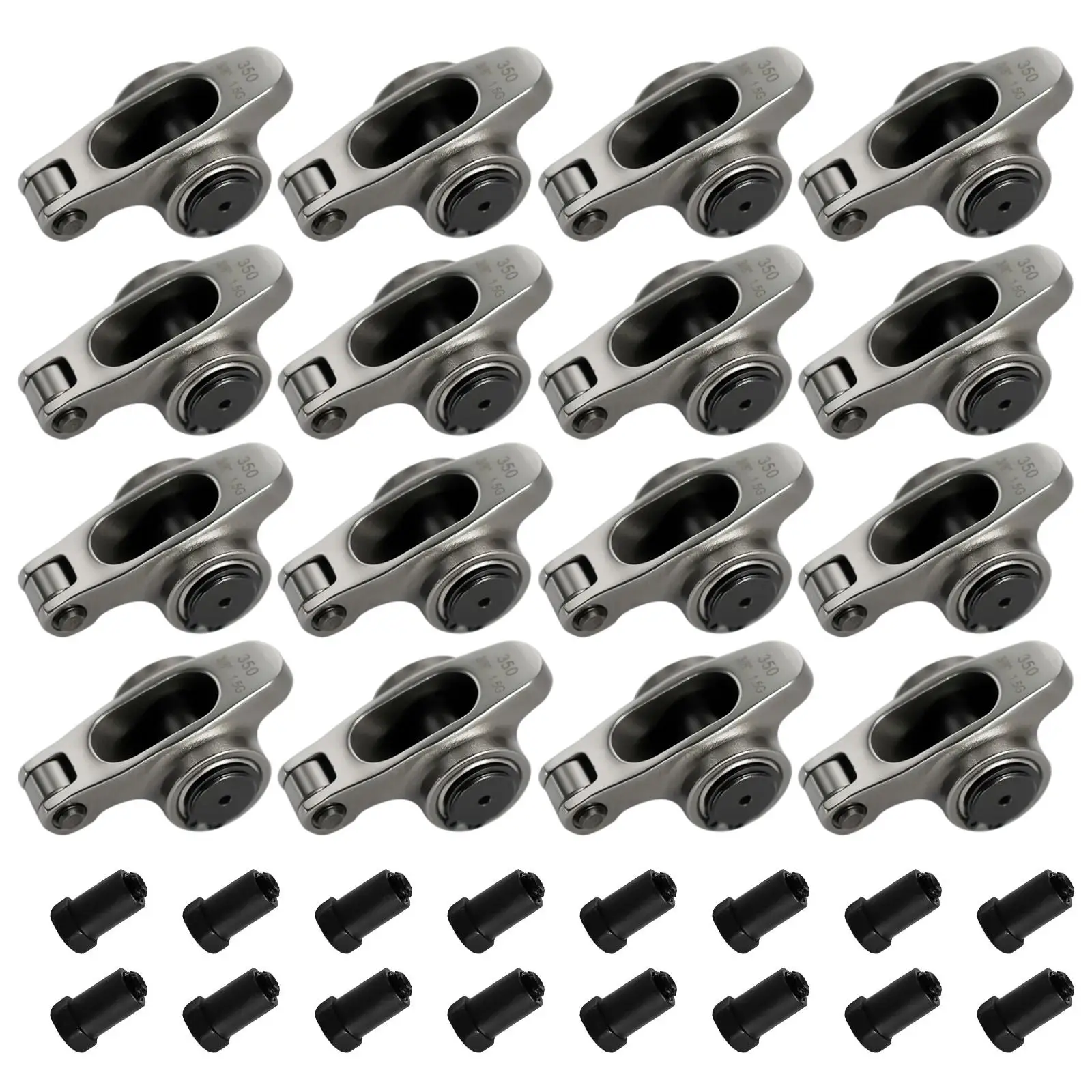 

AP02 1.50 x 3/8" Self-Aligning Roller Rocker Arms Kit Stainless Steel for Chevy SBC 305 327 350 400