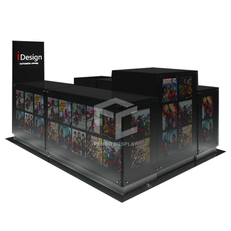 

2025customized.-shirt display kiosk in mall specially custom clothes display cabinet