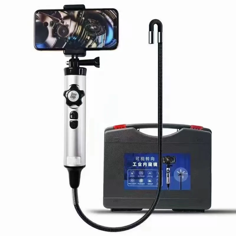 1080p Hd Steering Endoscope 6.4mm 1m Snake Cable Lens Video Borescope Camera Other Vehicles And Tools