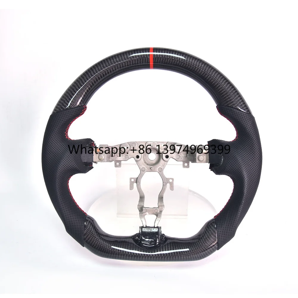 Спортивный руль CarbonStep из кованого карбона и кожи для Nissan 370Z (старые/новые модели) – полный комплект для модификации и тюнинга