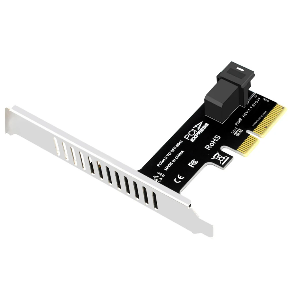 การ์ด Pcie X4 To SFF-8643การ์ด U.2 Nvme SSD Solid State Hard Disk Adapter สำหรับสล็อต Pci-E X4/X8/X16