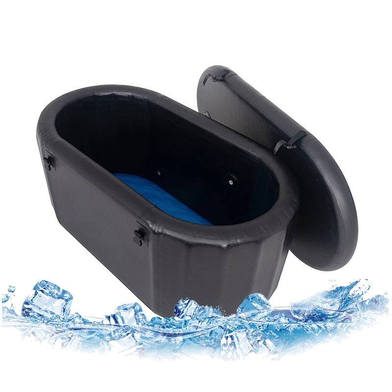 

High Quality Durable Drop Stitch Fabric Inflatable Ice Bath Tub With Chiller For Recovery Cold Plunge