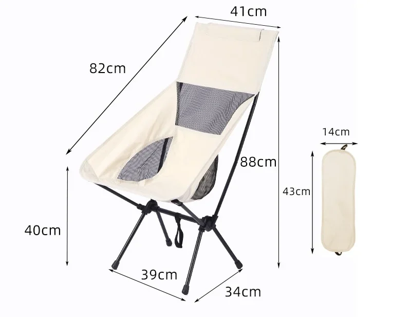 Custom Design Logo Printed Outdoor Beach Chair Portable Backpack Chair Fishing Hiking Folding Foldable Camping Chair