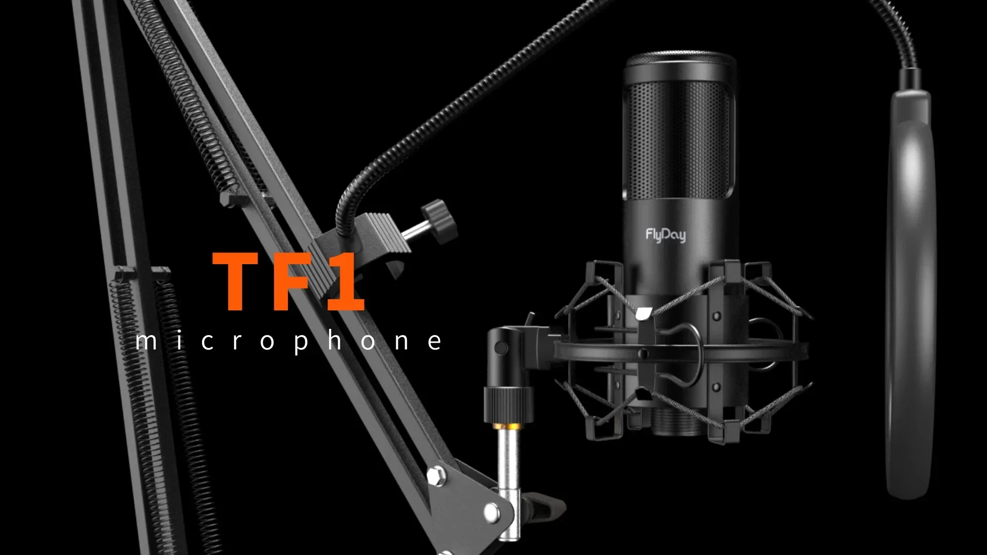 mic Professional Recording Microfono Streaming USB Condenser Microphone Kit With Arm Stand