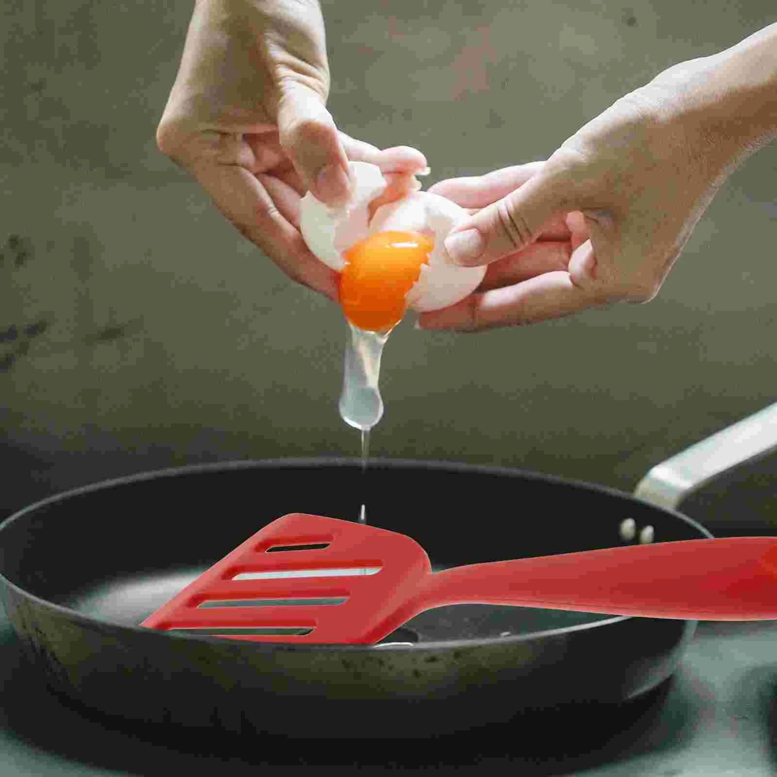 Espátula de vazamento de silicone anti-queimadura fritadeira gel de sílica pastelaria ferramenta de cozinha útil
