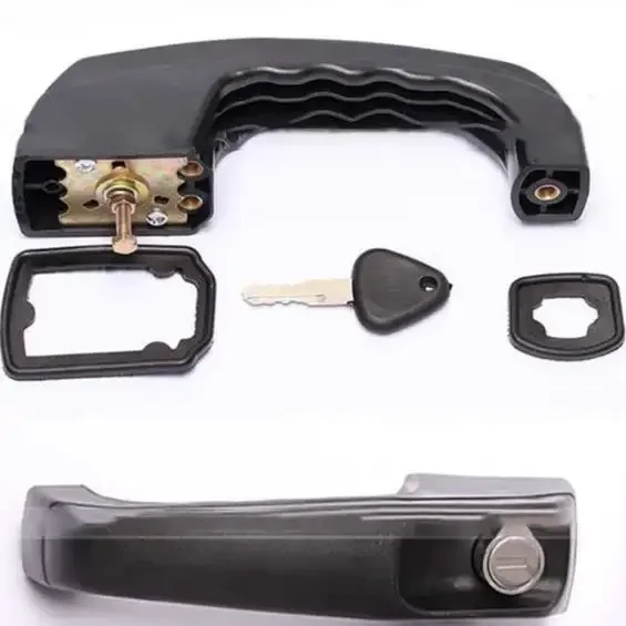 2pc 252910833 DS502A-7 XE60CA Excavator Accessories outer handle lock  For XCMG Cab door lock assembly