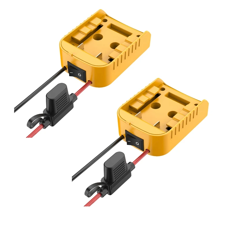 Adaptateur de roues d'alimentation pour Dewalt, batterie au lithium, bricolage, interrupteur marche/arrêt, fusible pour jouets de voiture RC, durable, 18V, 20V