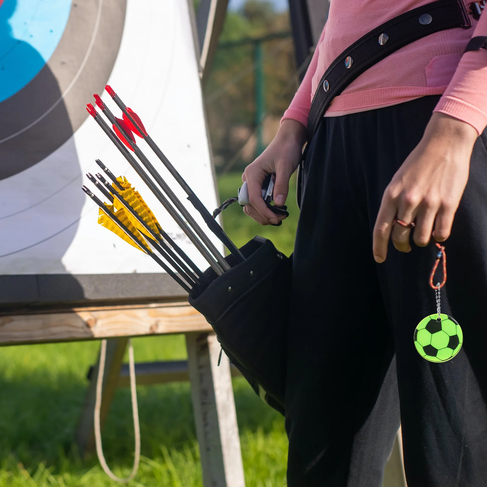 

1Set Safety Reflective Soccer Butterfly Pendant Keychain Compact Hanging Bag Decoration Charm Soccer Ball Keychain