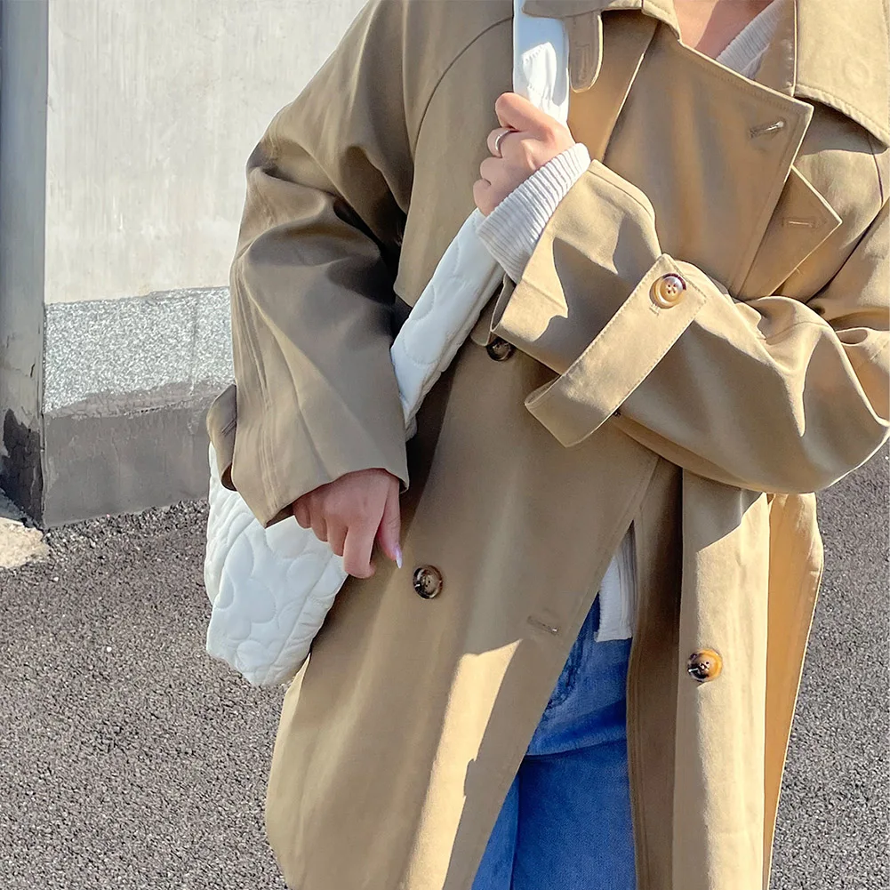 حقيبة كتف مبطنة عبر الجسم ذات سعة كبيرة حقيبة تسوق فقاعية مطوية بسحاب مبطن بالقطن لخريف وشتاء للسيدات والفتيات #4