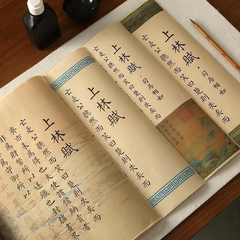 Shang Lin Fu Long Scroll Full Text Five Meters Copy Small Regular Script Brush Calligraphy Copybook Beginners Gift for Lovers