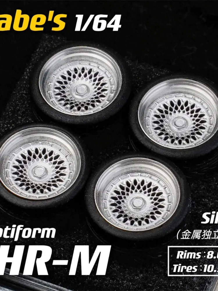 Moyeu de roue modifié pour voiture Chika 1/64, roues en résine Chika LHR-M/FF10/DH/or/RS, pneus en caoutchouc de 8.9/9.7/10.5mm adaptés aux modèles de voitures 1:64