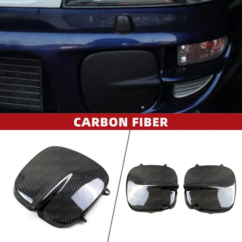 For Subaru Impreza 1997-2000 Carbon Fiber Front Bumper Fog Lamp Cover Trim