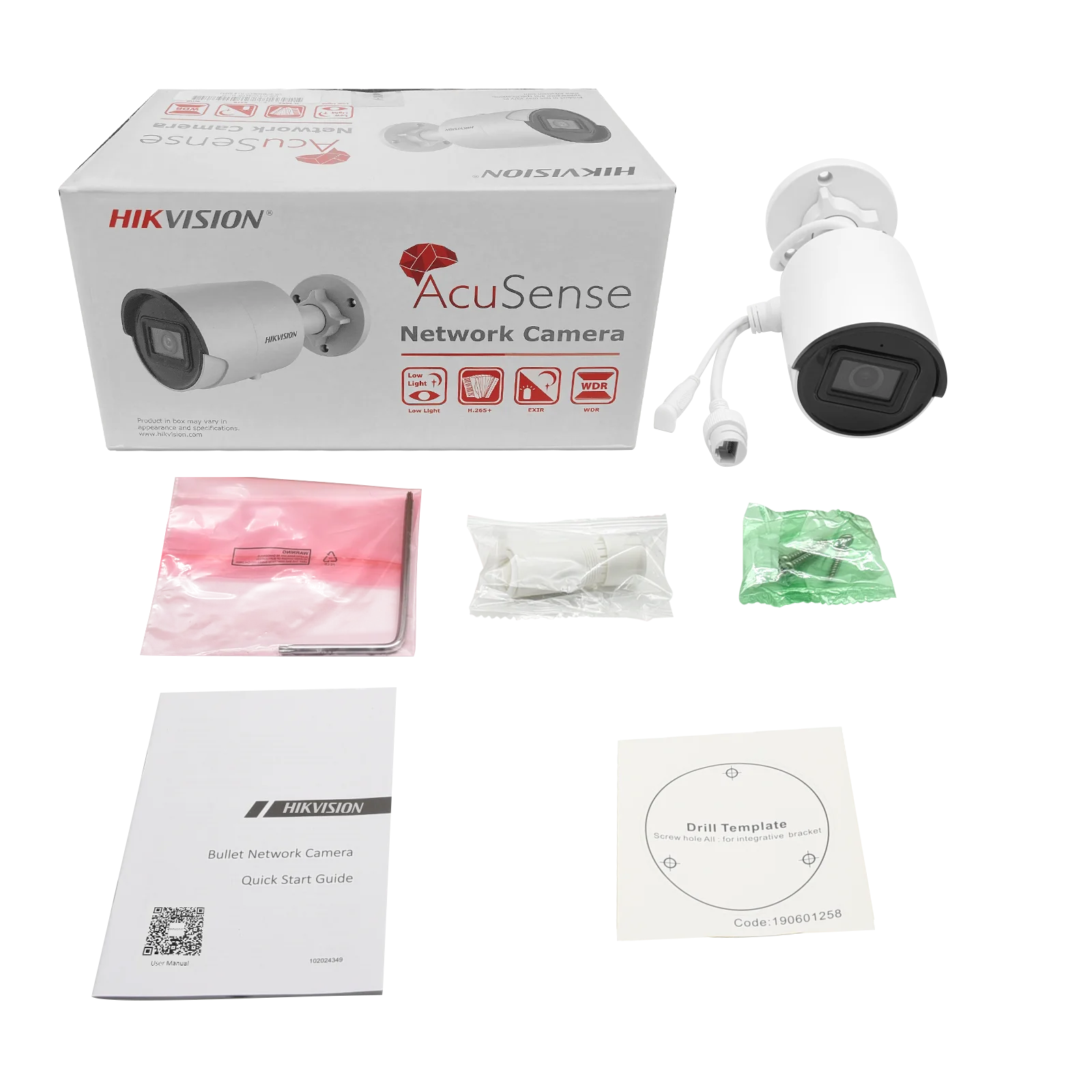 Original Hikvision 4K POE 8MP AcuSense DS-2CD2086G2-IU & DS-2CD2086G2-IU/SL DarkFighter Mini Bullet Network POE Camera